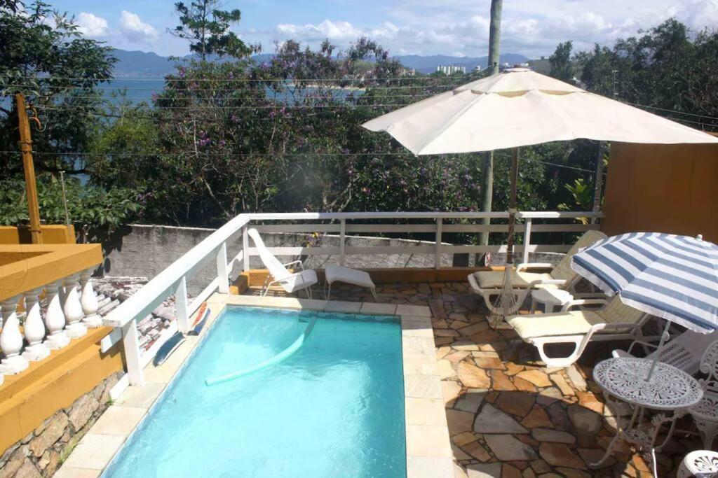 Por De Sol No Mar Da Cama Villa Caraguatatuba Kültér fotó